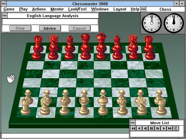 Chess Master 3000 1.02 for MS-DOS has graphics artifacts · Issue